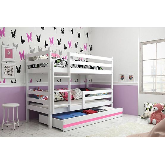Dětská patrová postel Erika  bílá 190x80cm