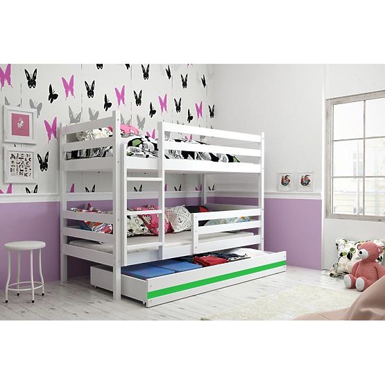 Dětská patrová postel Erika  bílá 190x80cm