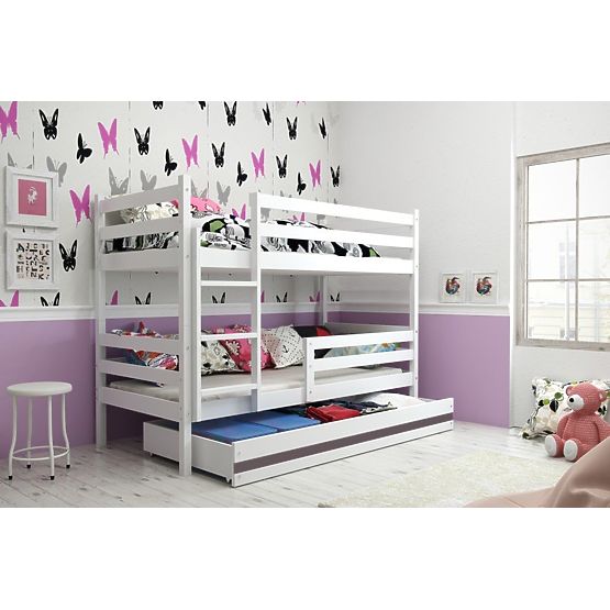 Dětská patrová postel Erika bílá 200x90cm