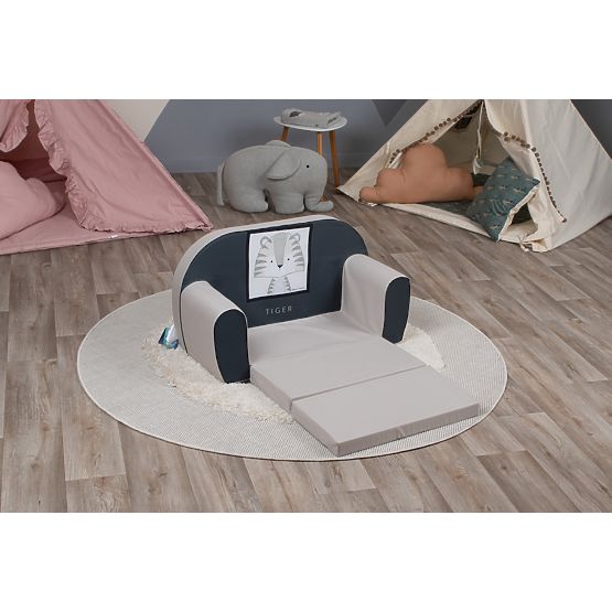 Dětská pohovka Tygřík - šedá