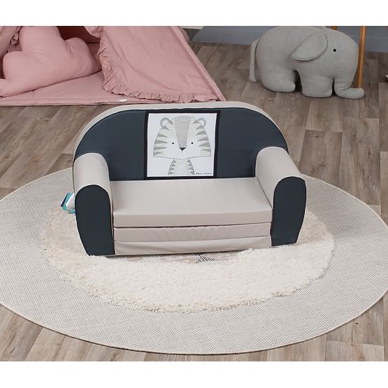 Dětská pohovka Tygřík - šedá