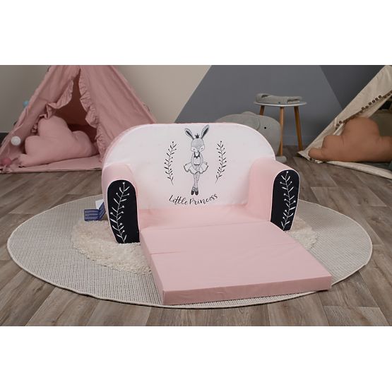 Dětská pohovka Zaječí baletka - bílo-růžová