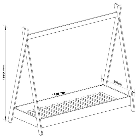 Dětská postel 180x80 GEM s matrací bílá