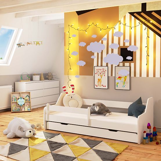 Dětská postel ACTIV 180x80 Bílá + Matrace