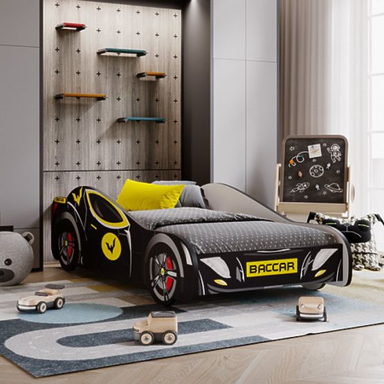 Dětská postel auto Batcar black 140x70