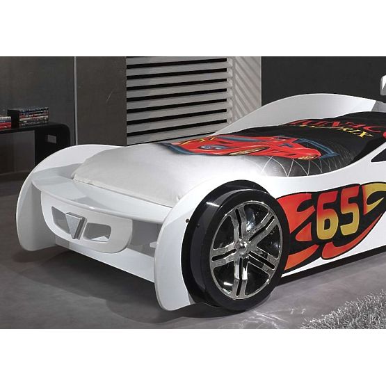 Dětská postel auto Le Mans - bílá
