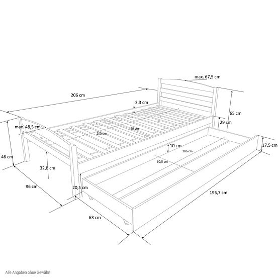 Dětská postel bílá