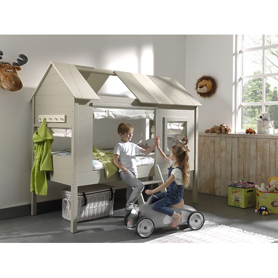 Dětská postel domeček Charlotte - krémová