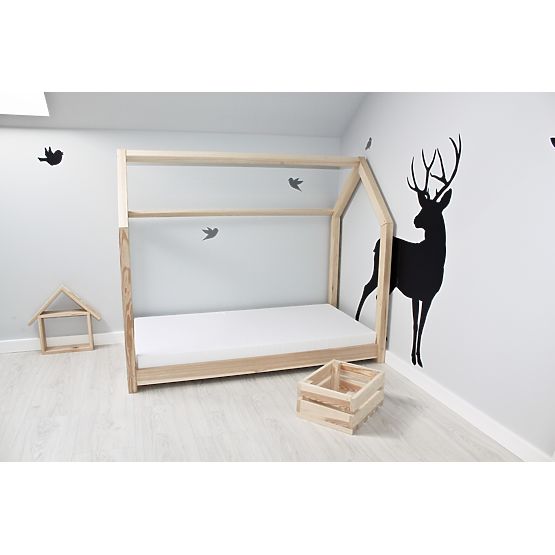 Dětská postel domeček - přírodní