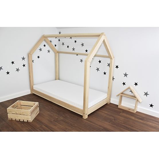 Dětská postel domeček - přírodní