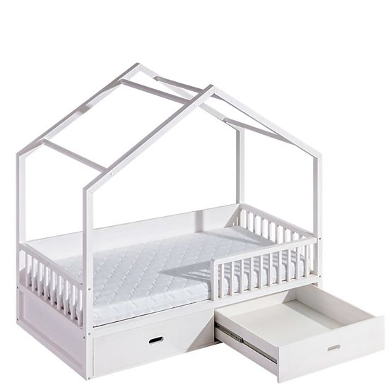 Dětská postel domeček Viktor - 200x90 cm - šedá