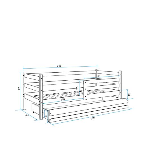 Dětská postel Erik - bílá