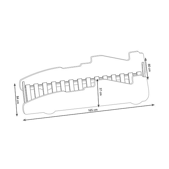 Dětská postel FORMULA červená 160x80 cm