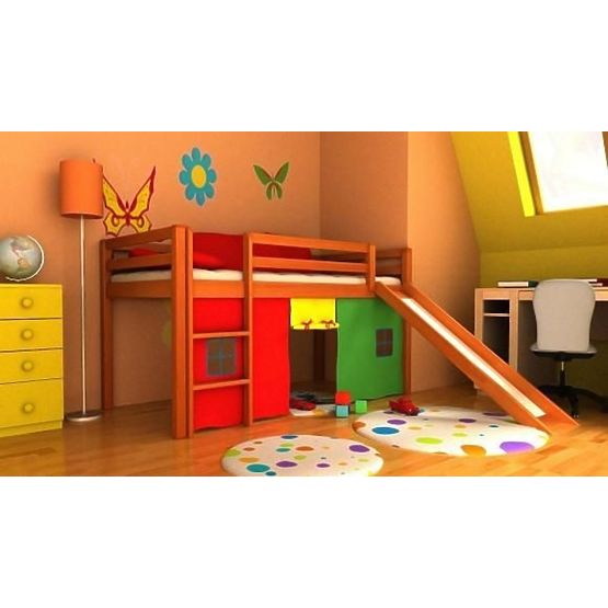 Dětská postel Gabi se skluzavkou