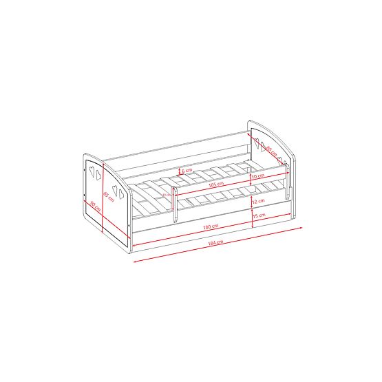 Dětská postel Julie - růžová
