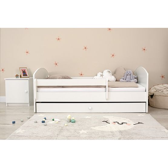 Dětská postel Ourbaby se zábranou - bílá