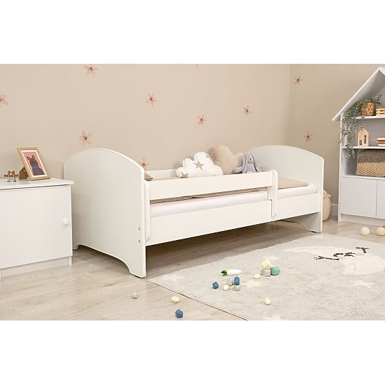 Dětská postel Ourbaby se zábranou - bílá