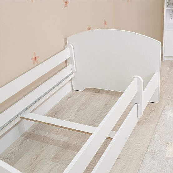 Dětská postel Ourbaby se zábranou - bílá