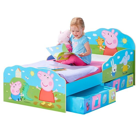 Dětská postel Peppa Pig s úložnými boxy