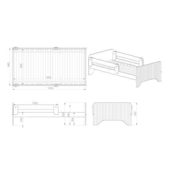 Dětská postel Rookie 160x80 cm
