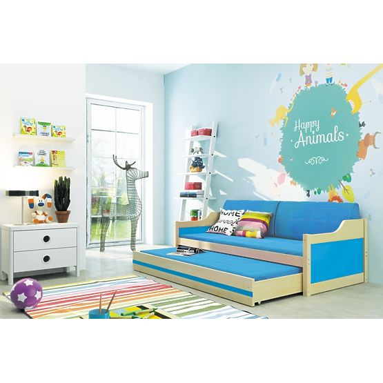 Dětská postel s přistýlkou David - borovice