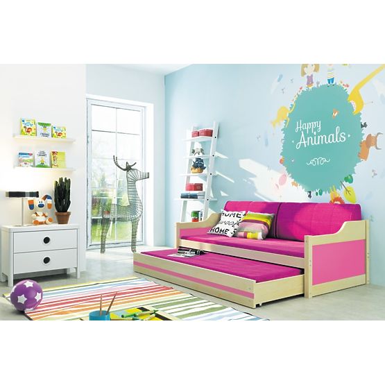 Dětská postel s přistýlkou David - borovice