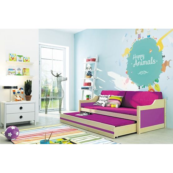 Dětská postel s přistýlkou David - borovice