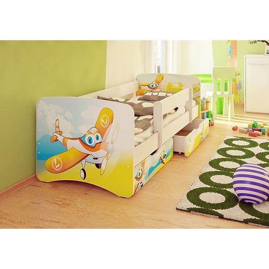 Dětská postel se zábranou - Letadla