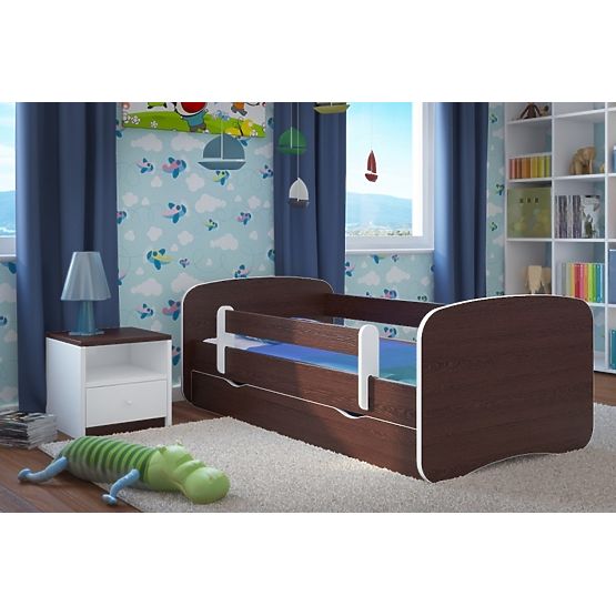 Dětská postel se zábranou Ourbaby - wenge