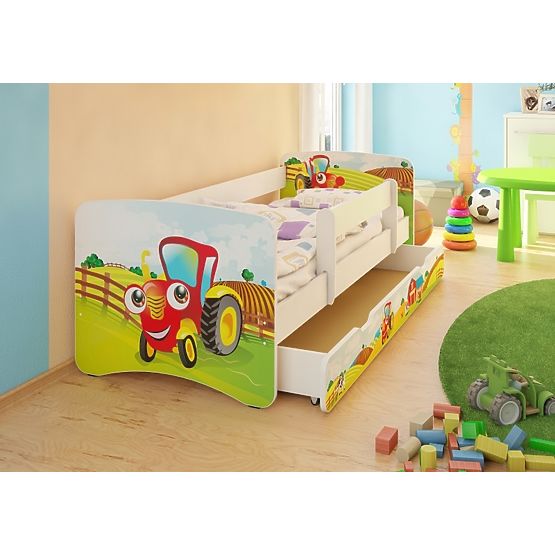 Dětská postel se zábranou - Traktůrek