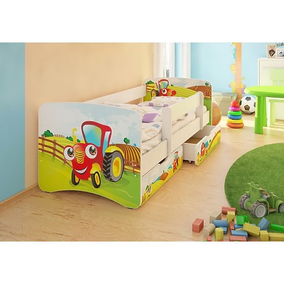 Dětská postel se zábranou - Traktůrek