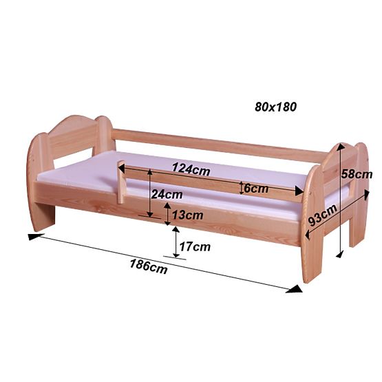 Dětská postel Sněhurka - Olše