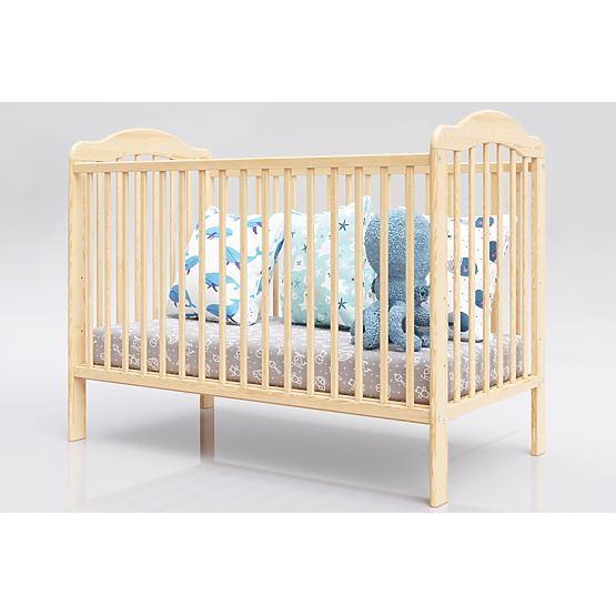 Dětská postýlka Alek s vyjímatelnými příčkami - přírodní