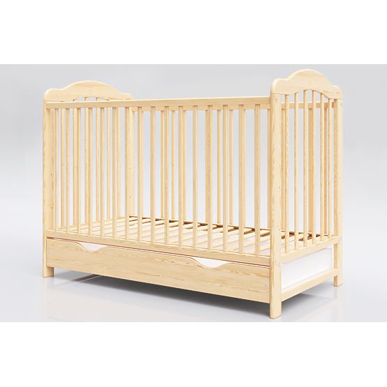 Dětská postýlka Alek s vyjímatelnými příčkami - přírodní