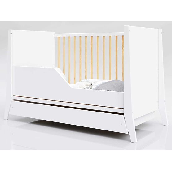 Dětská postýlka Cosmo Scandi 120x60 bílo-přírodní
