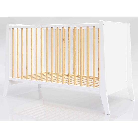 Dětská postýlka Cosmo Scandi 120x60 bílo-přírodní