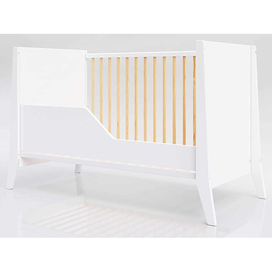 Dětská postýlka Cosmo Scandi 120x60 bílo-přírodní