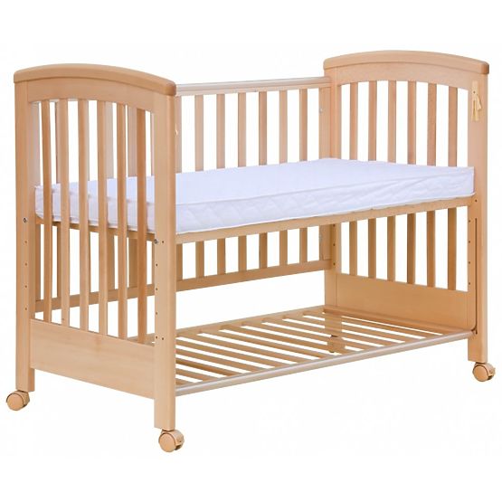 Dětská postýlka s odnímatelným bokem Scarlett Laura - přírodní