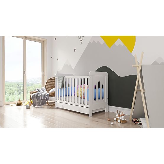 Dětská postýlka Zuza 140x70 cm s válendovou bočnicí