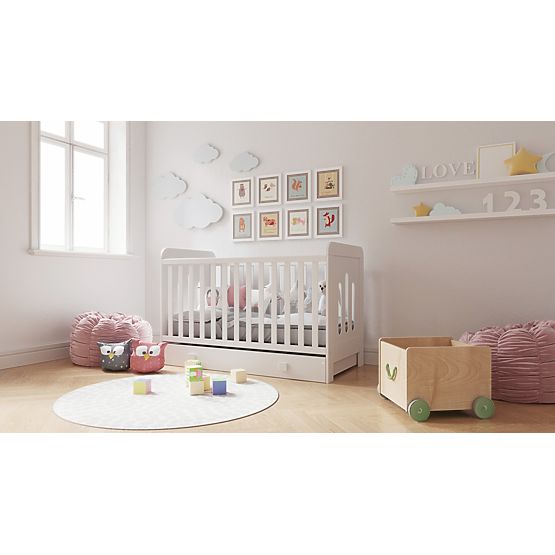 Dětská postýlka Zuza 140x70 cm s válendovou bočnicí