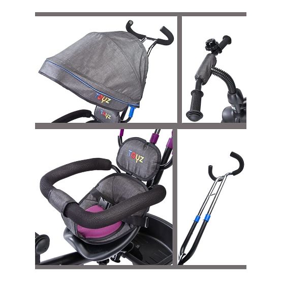 Dětská tříkolka Toyz Buzz grey Šedá