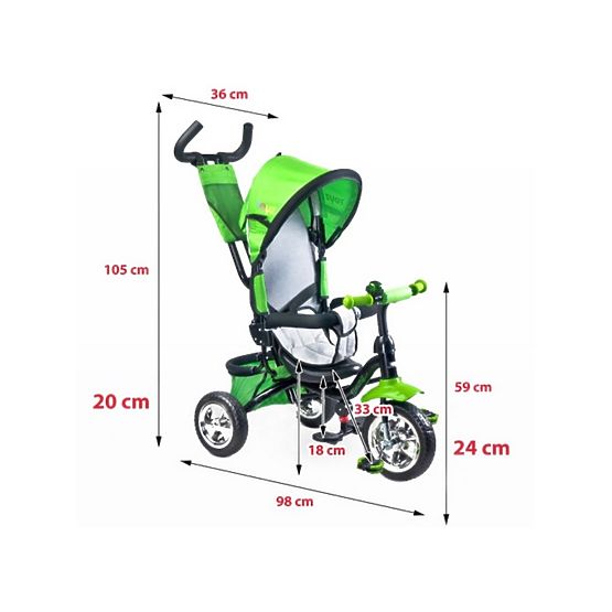 Dětská tříkolka Toyz Timmy green 2017 Zelená
