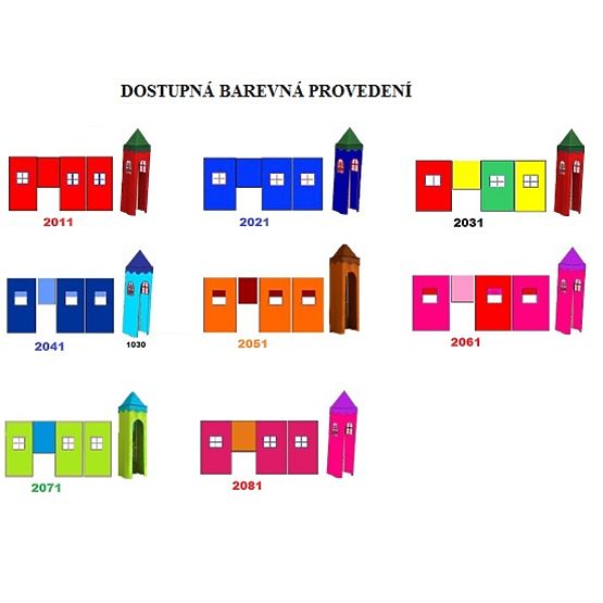 Dětská vyvýšená postel Gabi s věží - bílá