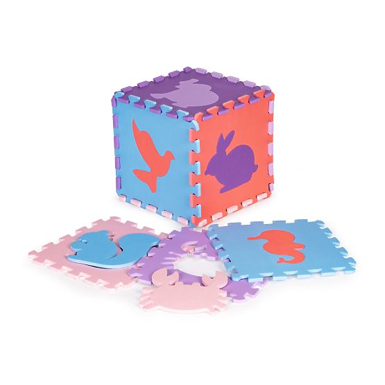 Dětská vzdělávací pěnová podložka - puzzle zvířátka