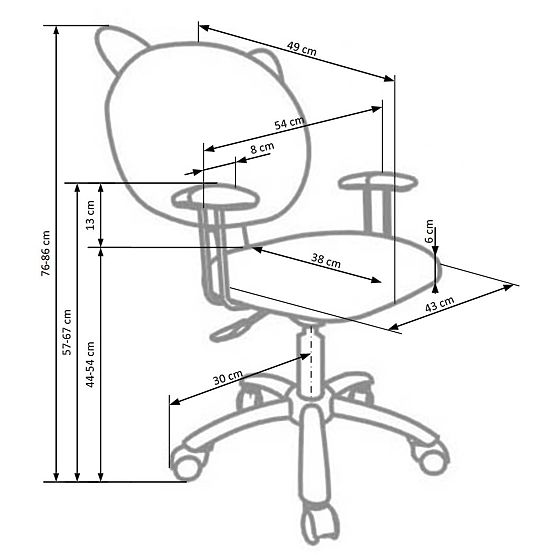 Dětská Židle Kitty - růžová