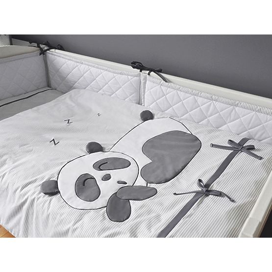 Dětské 2-dílné povlečení Panda - šedá