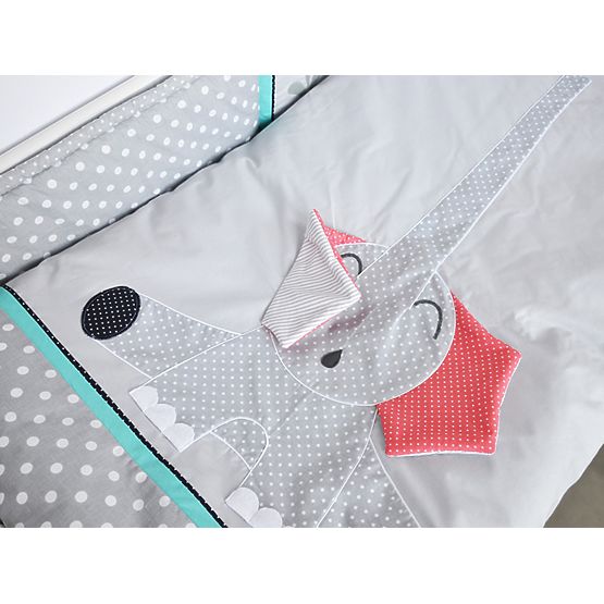 Dětské 2-dílné povlečení Sloník šedé