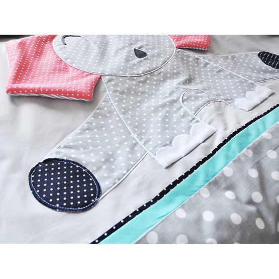 Dětské 2-dílné povlečení Sloník šedé