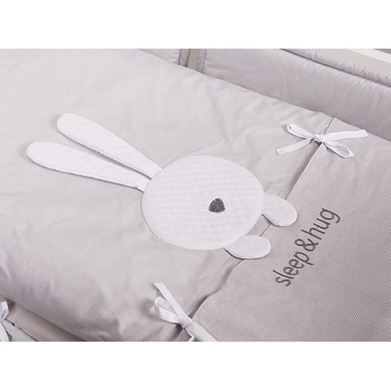 Dětské 3-dílné povlečení sleep&hug - šedé