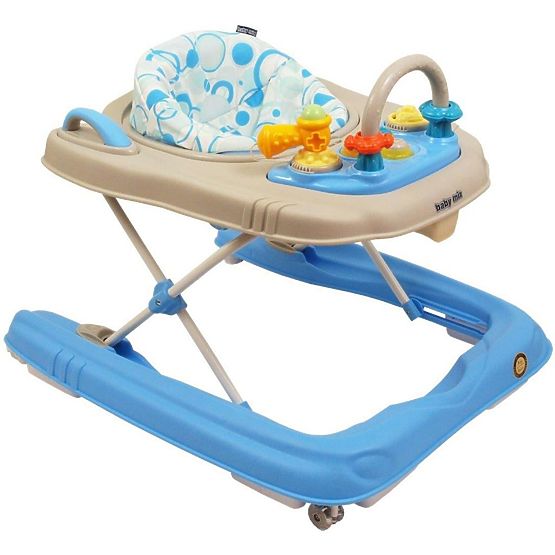 Dětské chodítko Baby Mix 2v1 blue-grey Šedá